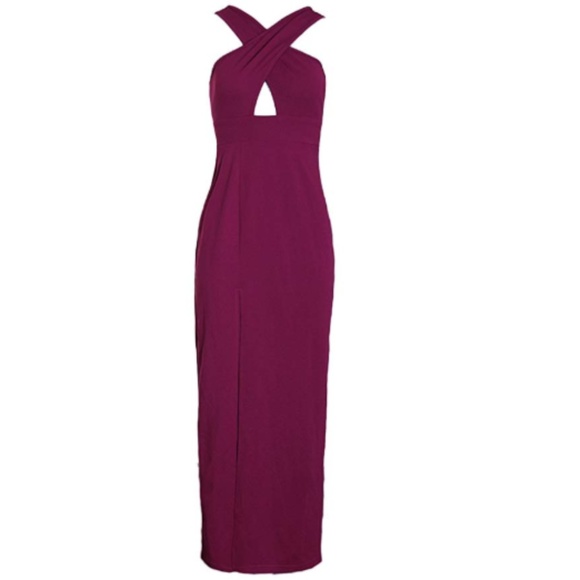 ax paris plum maxi dress